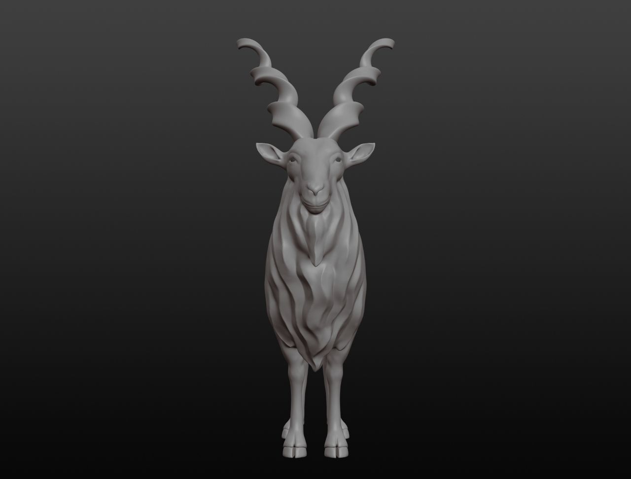 Markhor Base Mesh 3D model_8