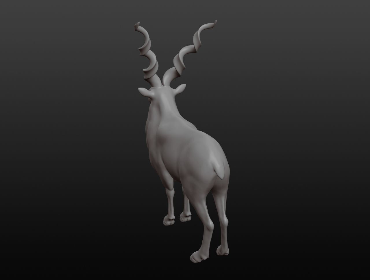 Markhor Base Mesh 3D model_6