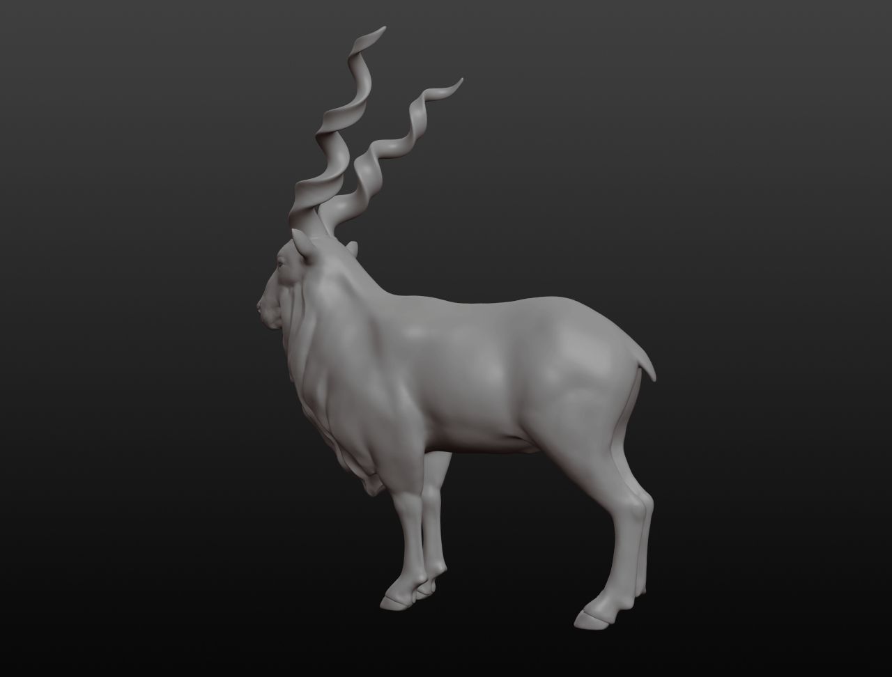 Markhor Base Mesh 3D model_13