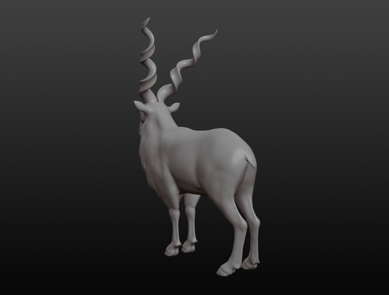 Markhor Base Mesh 3D model_14