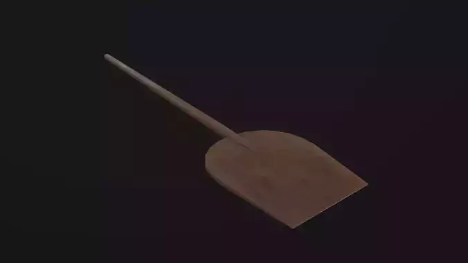 Medieval Bread Paddle Low-poly 3D model