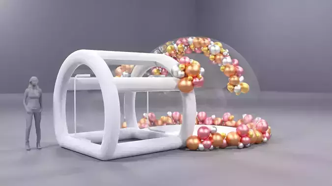 Inflatable Bubble House Dome 3 Meters Diameter 3D model
