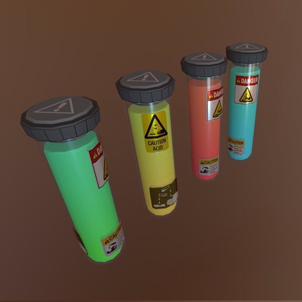 Cryo Acid Tubes - Game Ready Low-poly 3D model_2