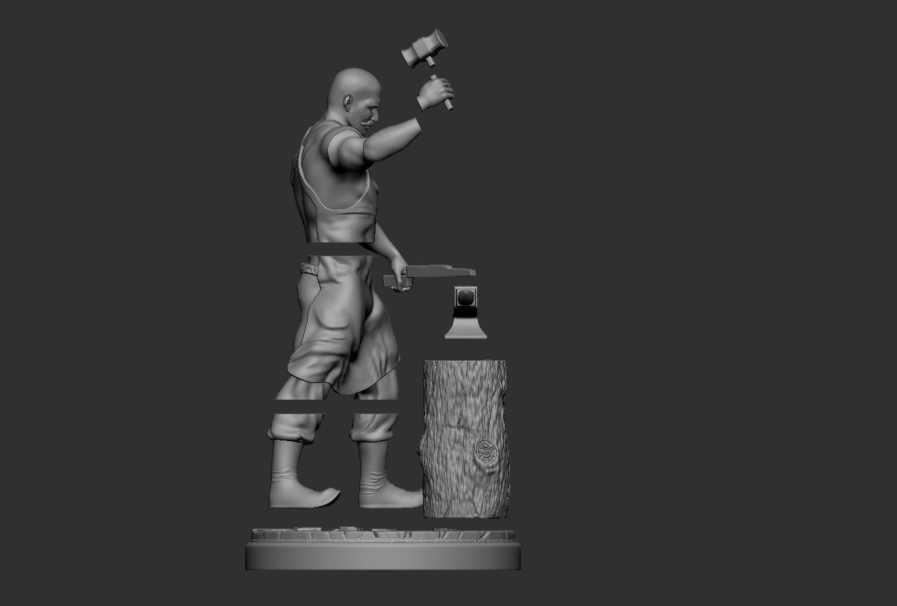 Medieval Blacksmith 3D print model_6