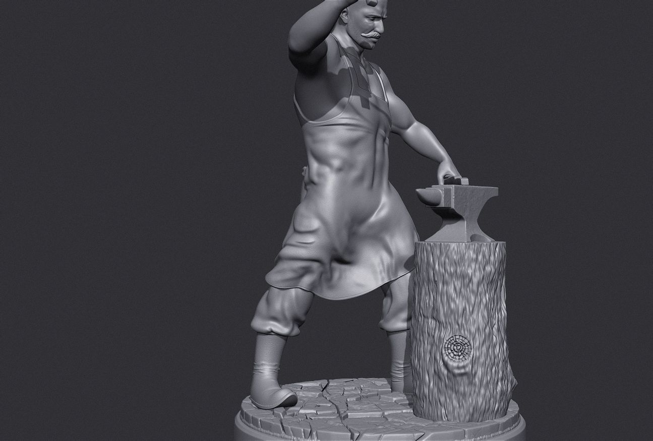 Medieval Blacksmith 3D print model_12