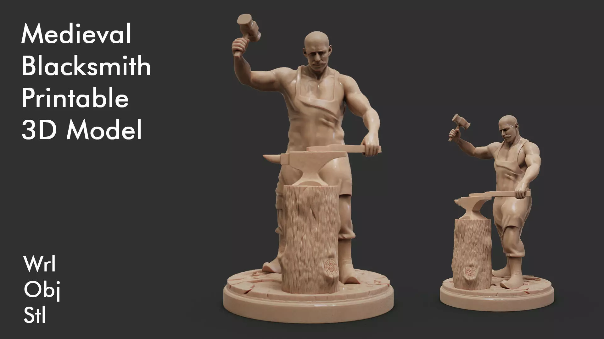 Medieval Blacksmith 3D print model_0