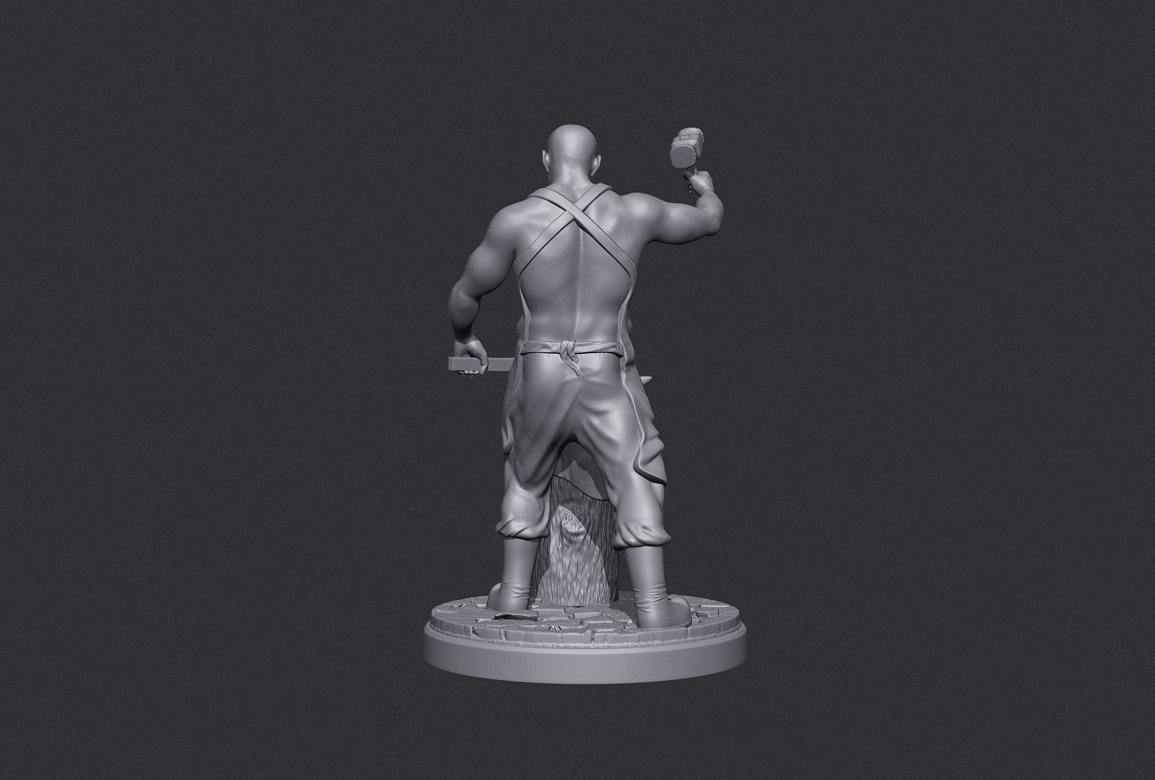 Medieval Blacksmith 3D print model_8