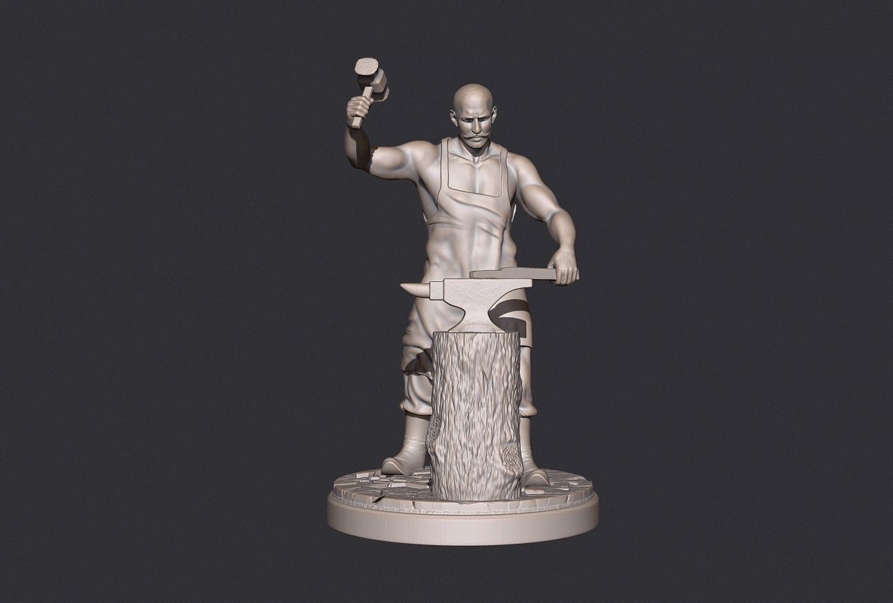 Medieval Blacksmith 3D print model_13