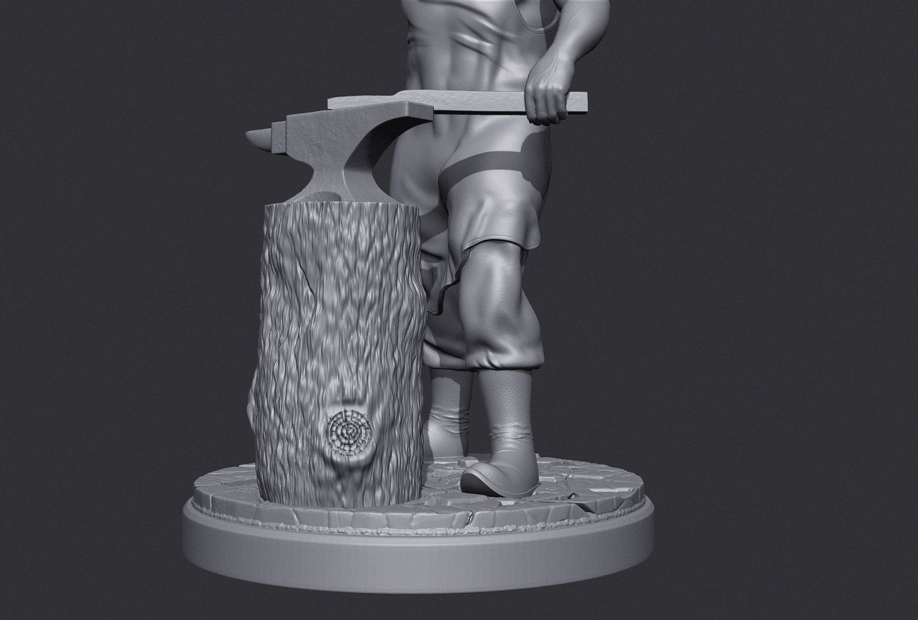 Medieval Blacksmith 3D print model_9