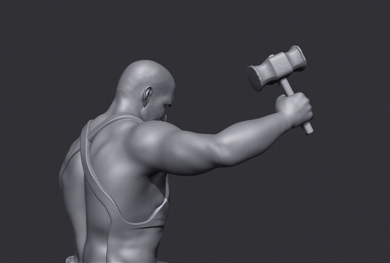 Medieval Blacksmith 3D print model_11
