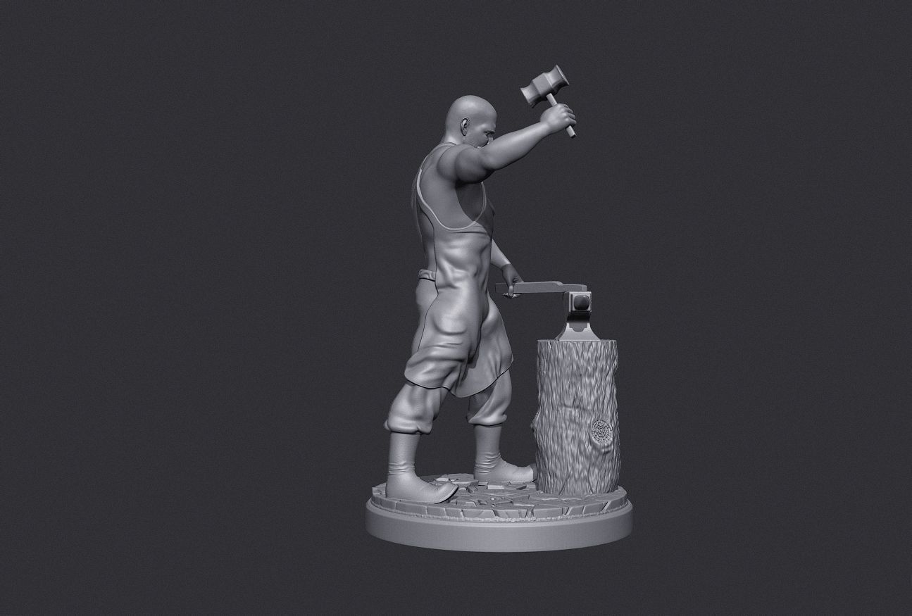 Medieval Blacksmith 3D print model_7