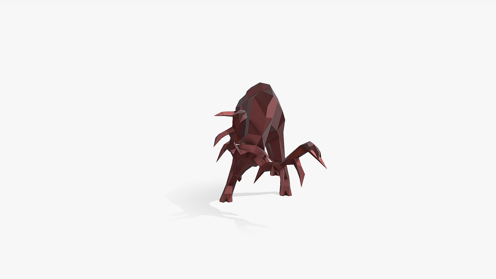 deer fight 3D print model_9