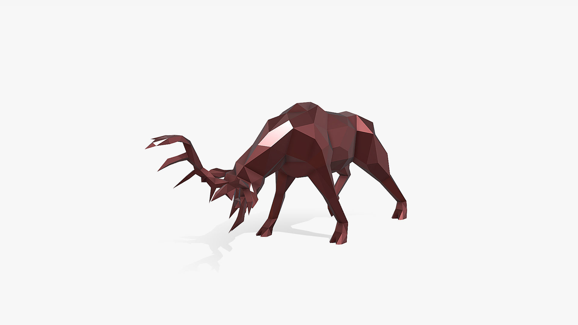 deer fight 3D print model_11