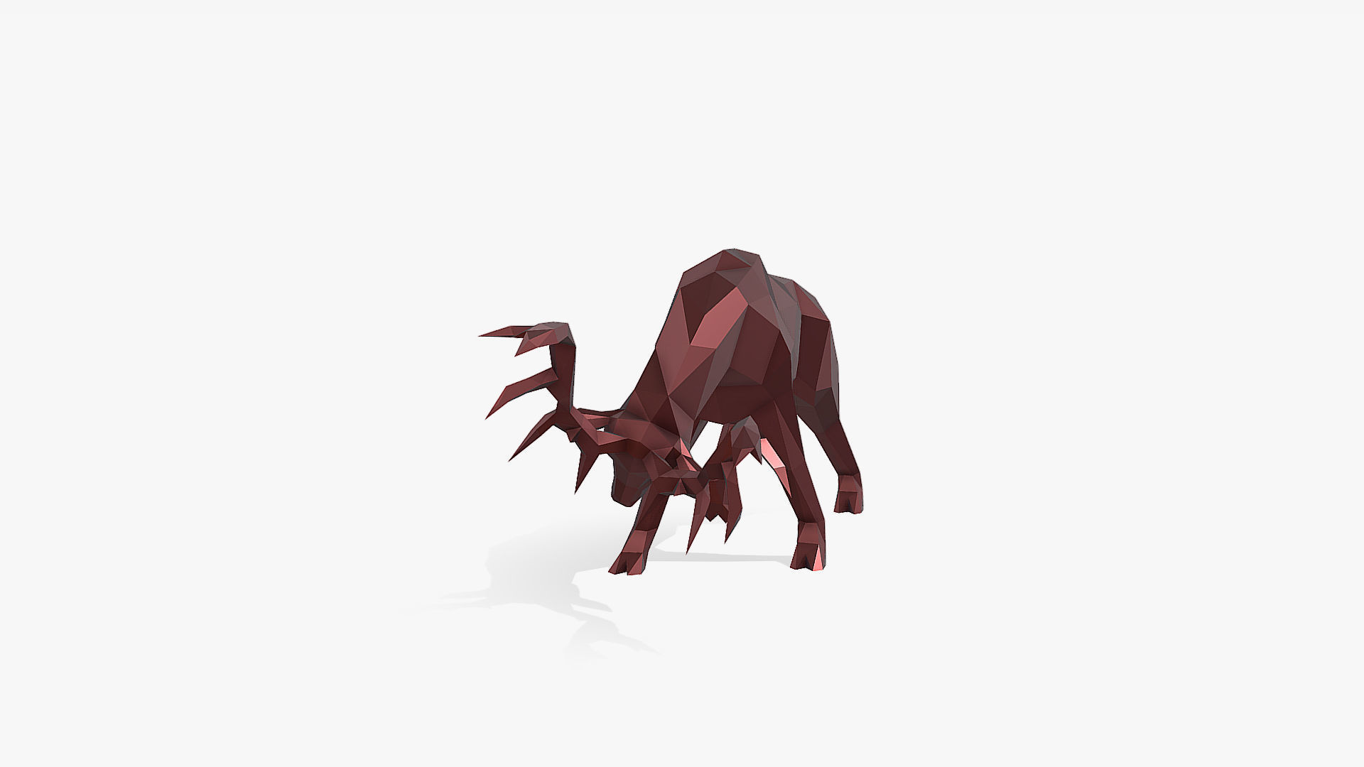 deer fight 3D print model_10