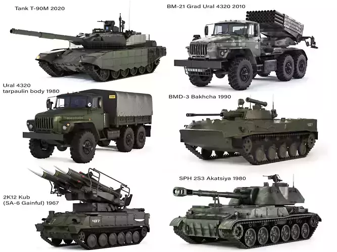  Average collection of equipment of the Russian Armed Forces 