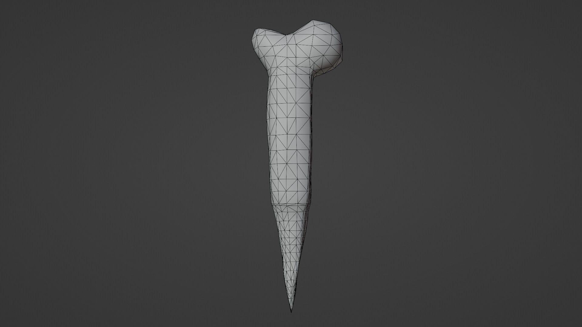 Bone Dagger Low-poly 3D model_2