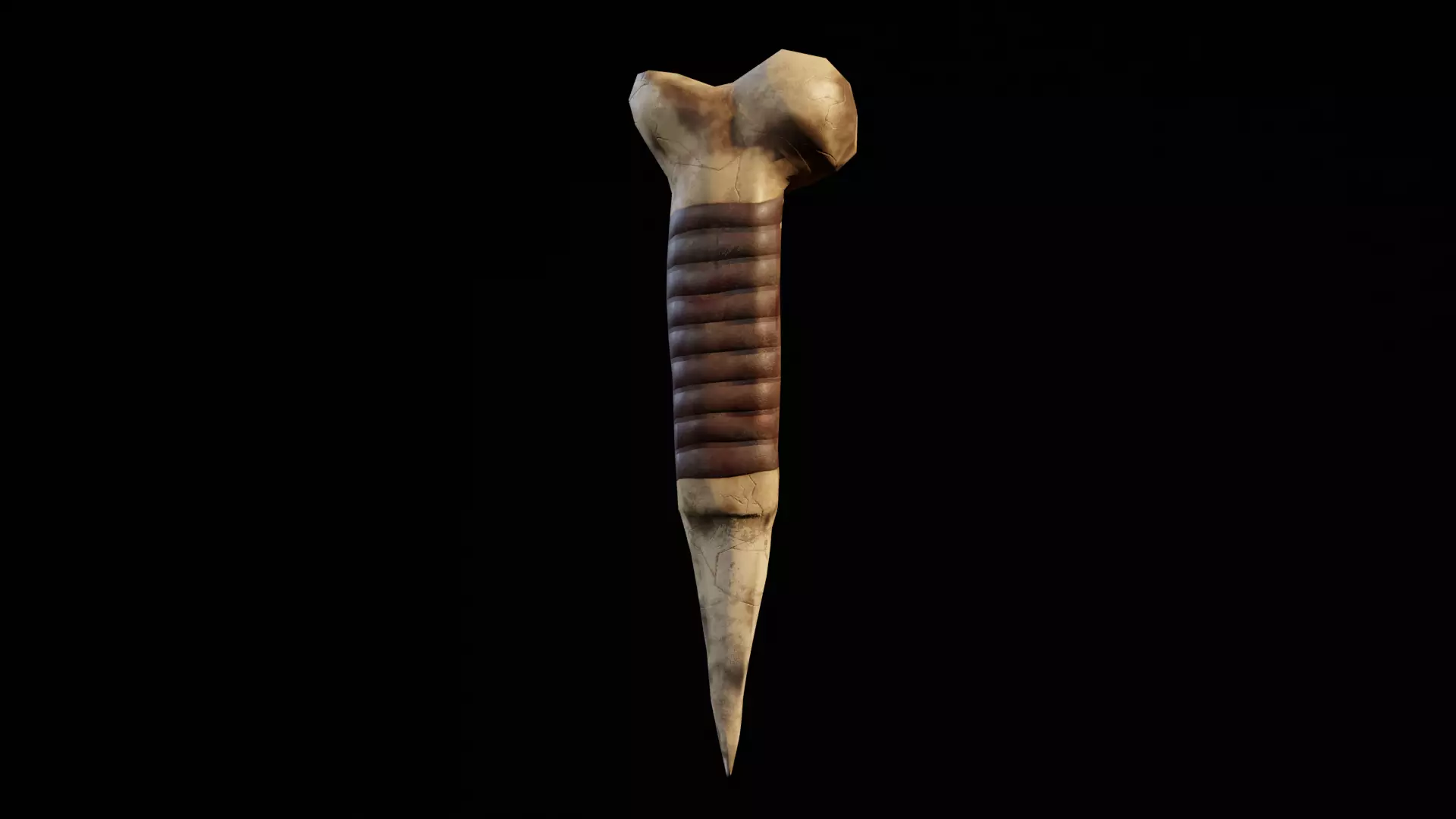Bone Dagger Low-poly 3D model_0