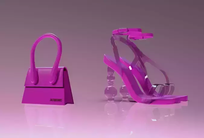 Pink Jacquemus Bag and Heels