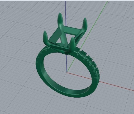 Solitaire ring Model 4675 3D print model_2