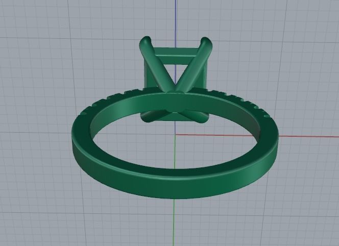 Solitaire ring Model 4675 3D print model_4