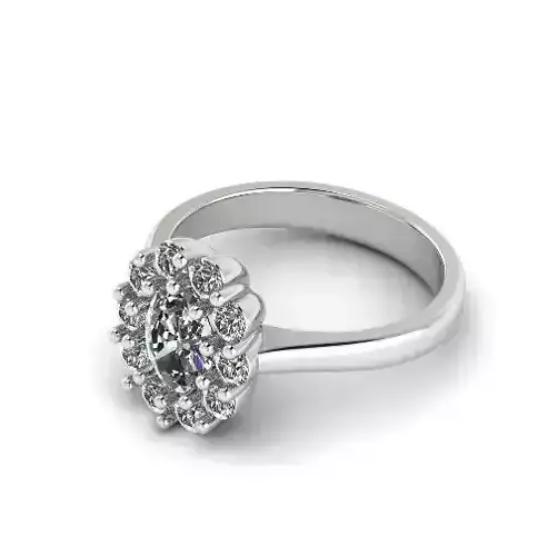 Engagement halo rings Model 4673
