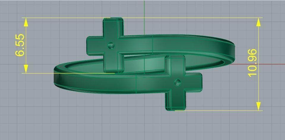 Ring with crosses Model 4669 3D print model_6