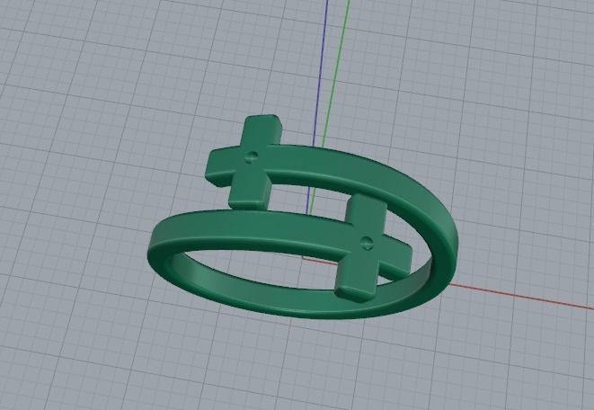 Ring with crosses Model 4669 3D print model_2