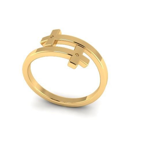 Ring with crosses Model 4669 3D print model_1