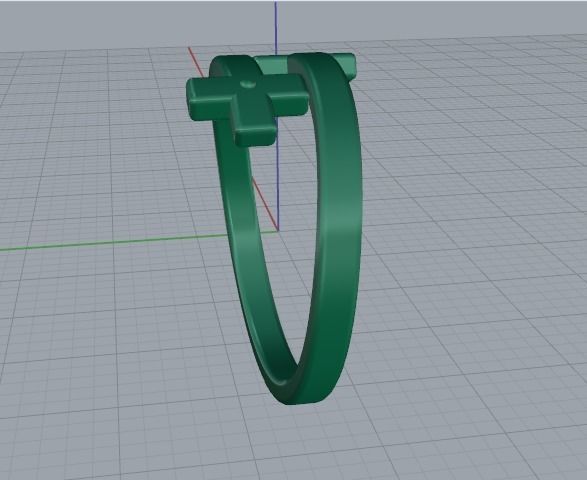 Ring with crosses Model 4669 3D print model_4