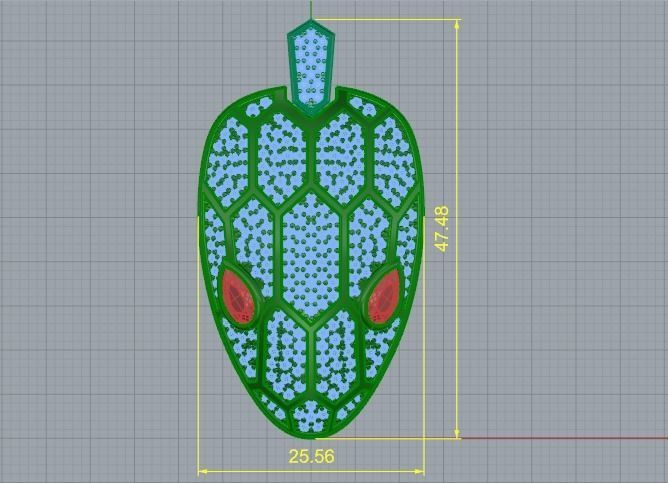 Snake head pendant Model 4667 3D print model_6