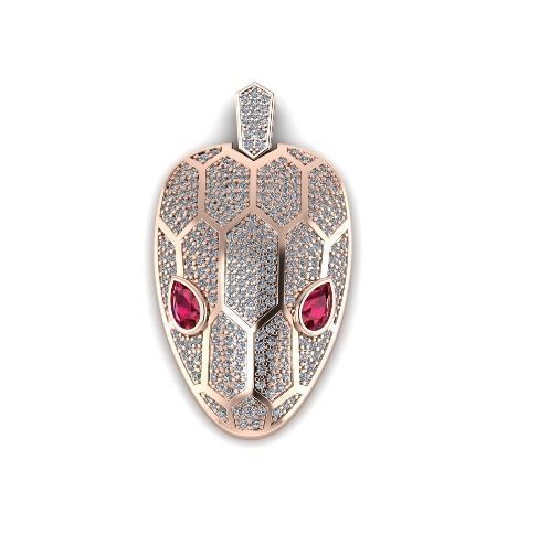 Snake head pendant Model 4667 3D print model_1
