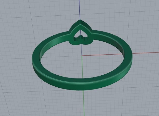 Heart Ring Model 4660 3D print model_4