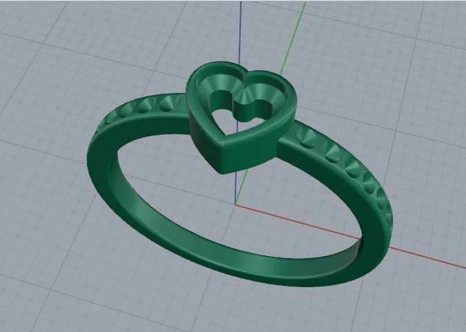Heart Ring Model 4660 3D print model_2