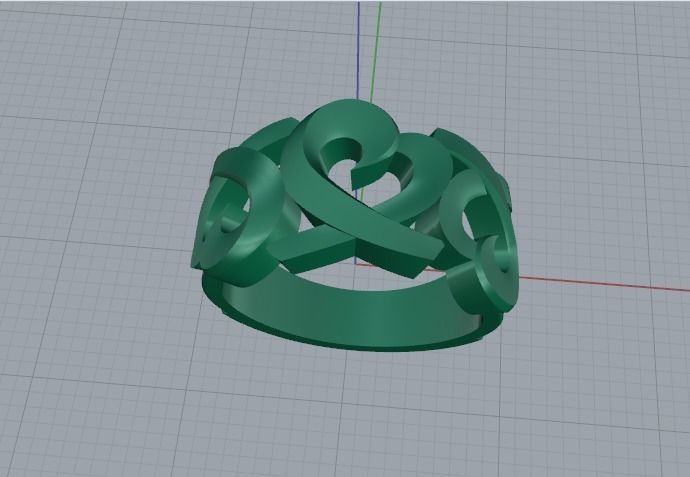 Heart Ring Model 4647 3D print model_2