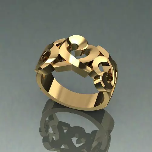 Heart Ring Model 4647 3D print model_0