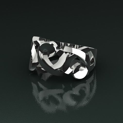 Heart Ring Model 4647 3D print model_1