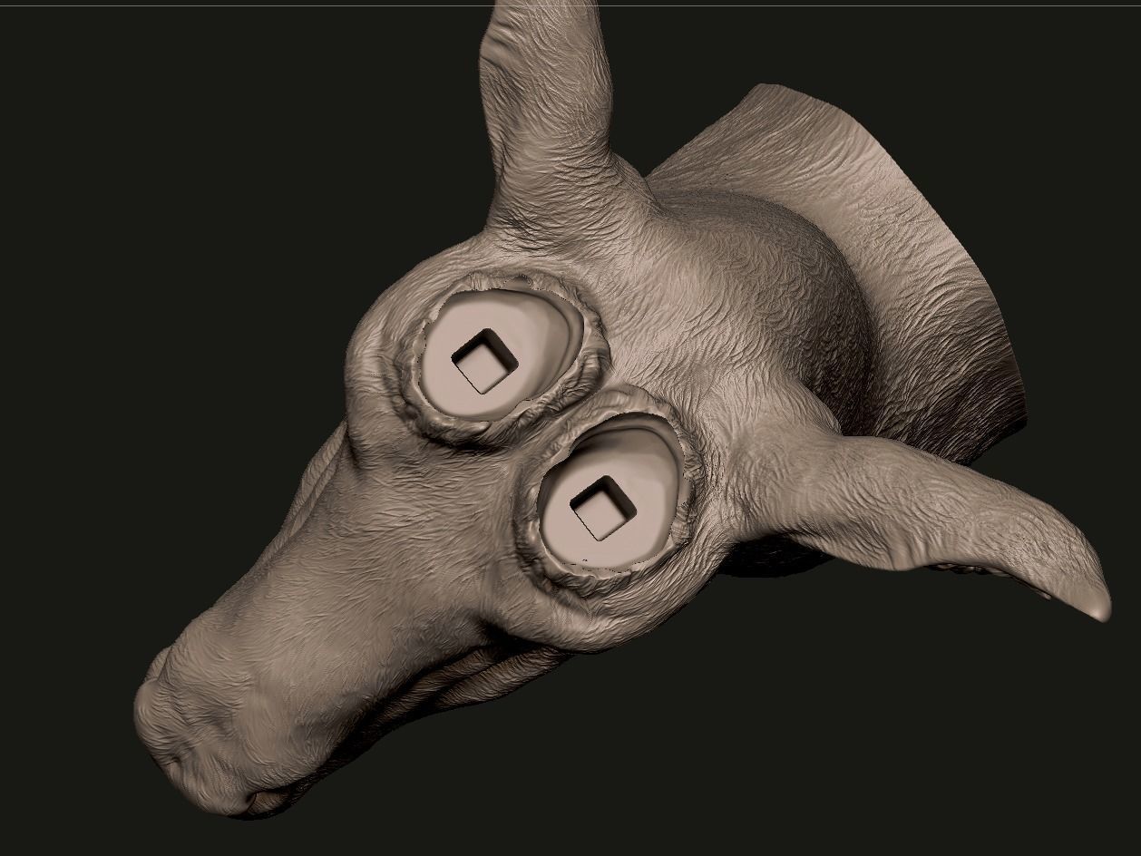 Gazelle head 3D print model_7