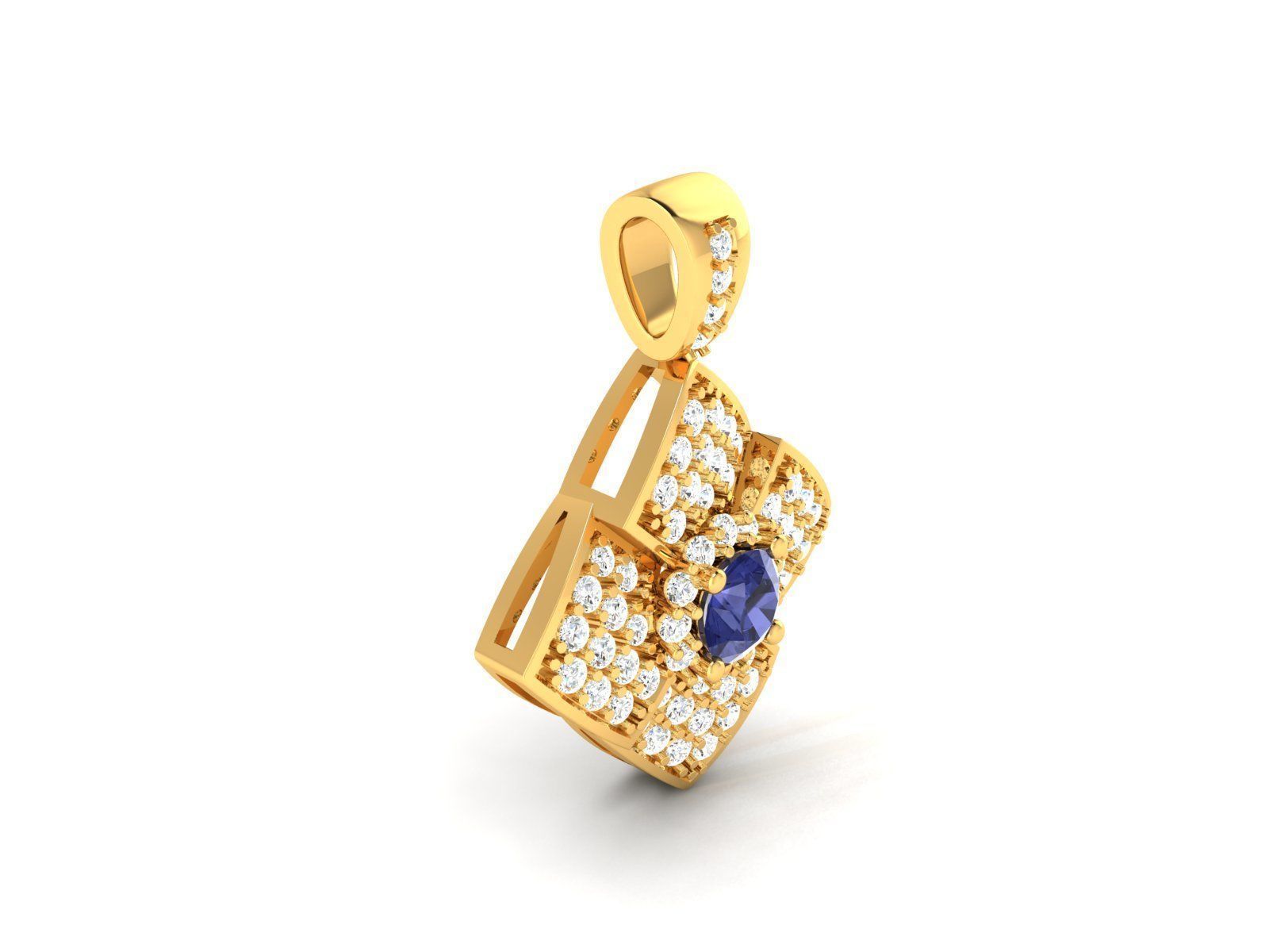 Diamond Pendant 3D print model_10