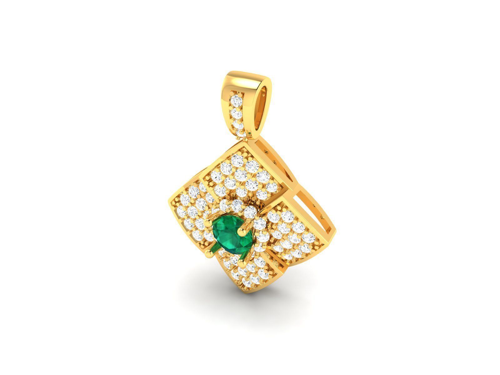 Diamond Pendant 3D print model_2