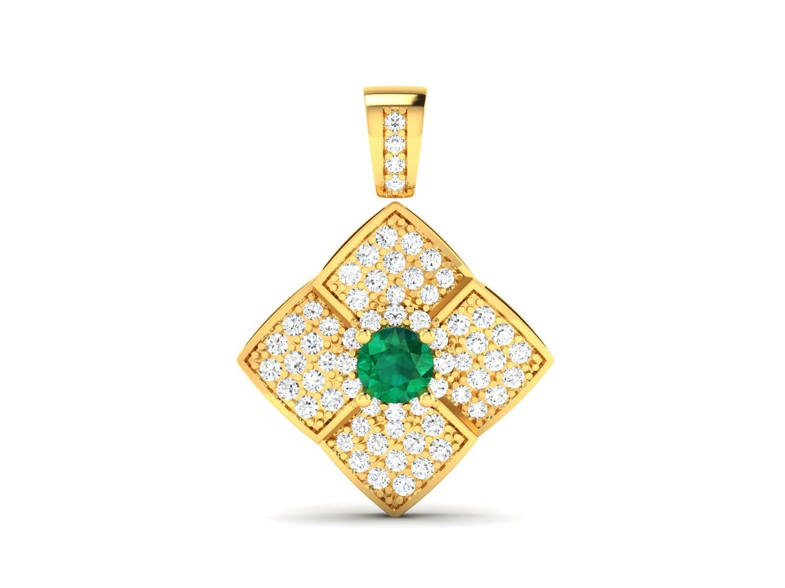 Diamond Pendant 3D print model_4