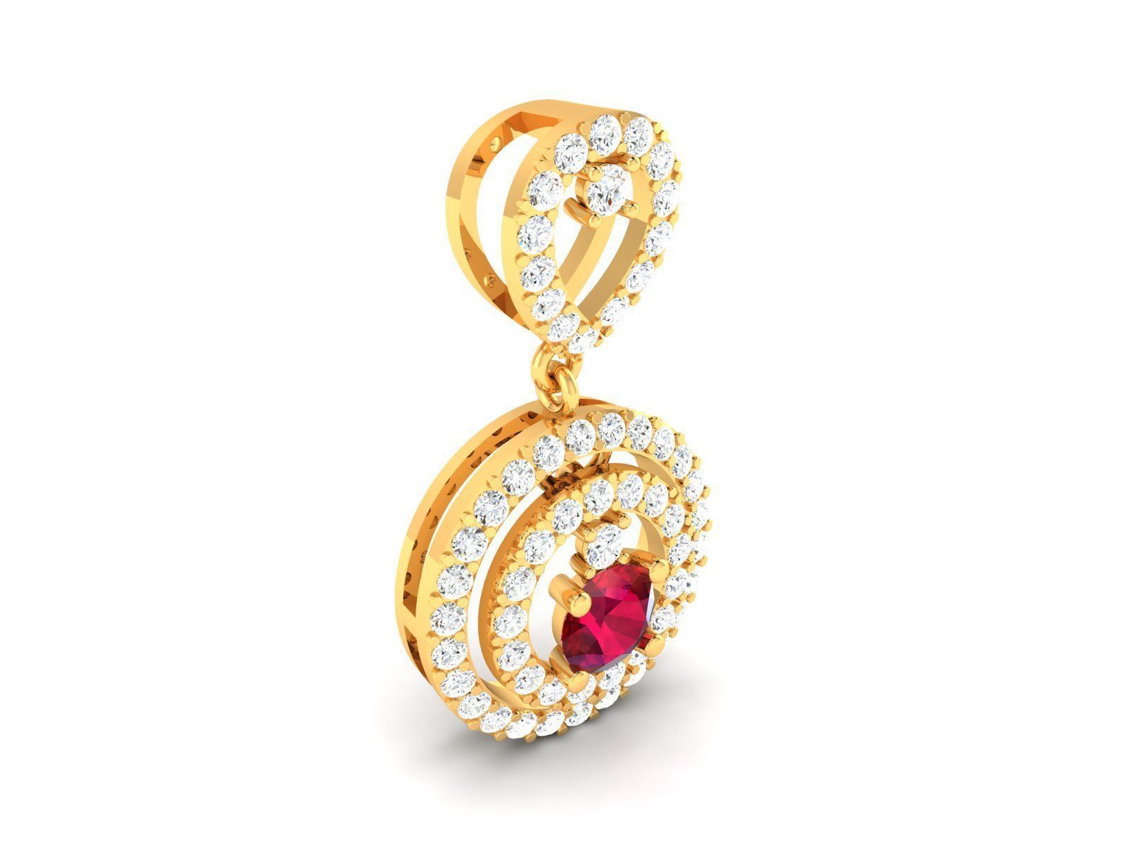 Diamond Pendant 3D print model_1