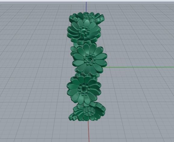 Ring of flowers Model 4730 3D print model_3
