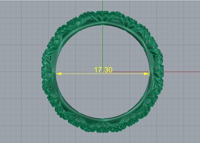 Ring of flowers Model 4730 3D print model_5