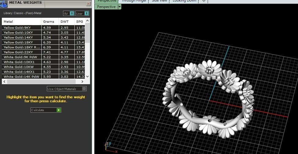 Ring of flowers Model 4730 3D print model_7