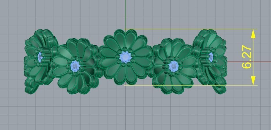 Ring of flowers Model 4730 3D print model_6