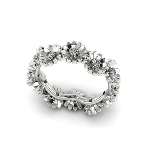 Ring of flowers Model 4730 3D print model_1