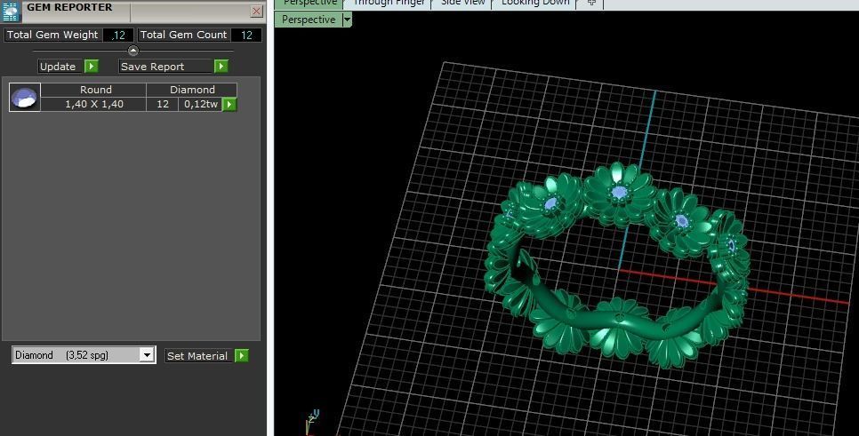 Ring of flowers Model 4730 3D print model_8