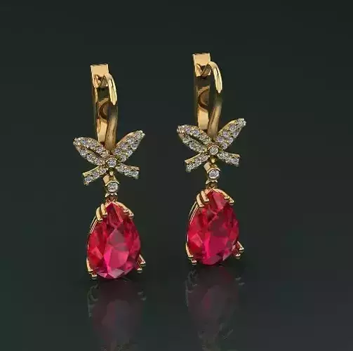 Earrings bow Model 4722