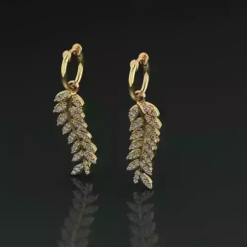 Leaf earrings Model 4719