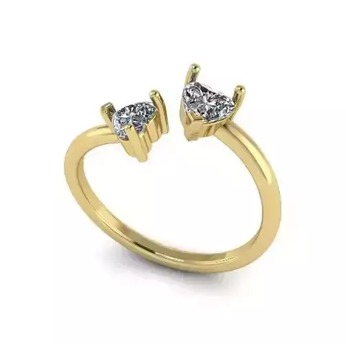 Ring with hearts Model 4716